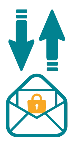 すべての通信・情報は暗号化の画像